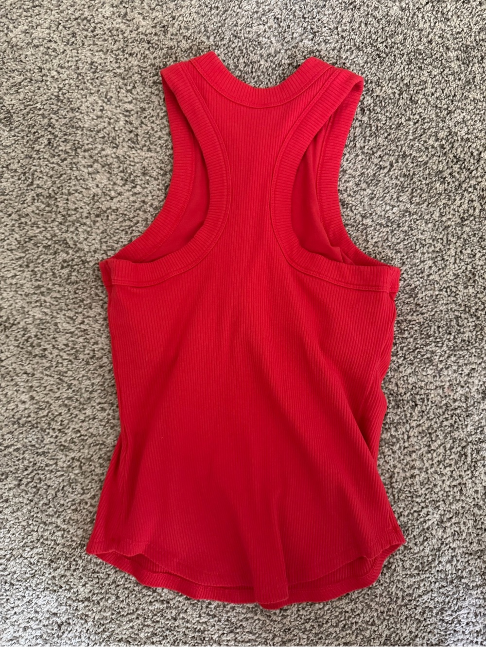 Fabletics Red Ribbed Tank Top - Picture 2 of 2